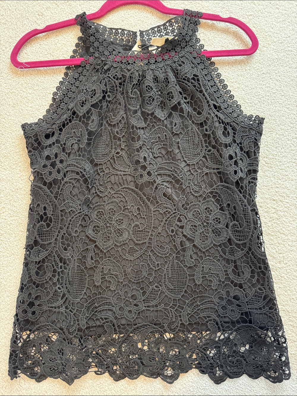 Women's Black Lace sleeveless Top